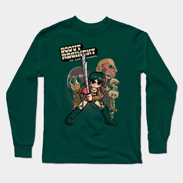 Scout Regiment Vs The Titans Long Sleeve T-Shirt by Ratigan